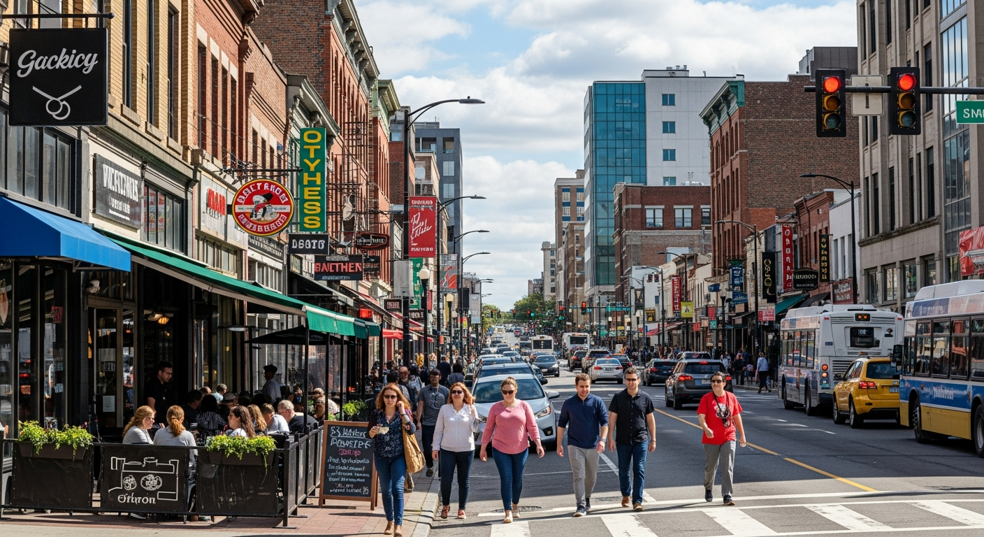Vibrant local business district